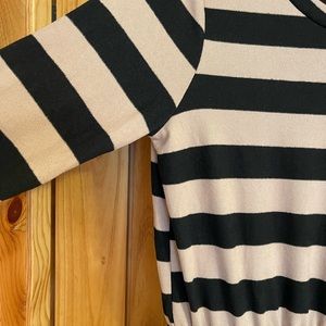 Black and Tan stripe long sleeve dress size small